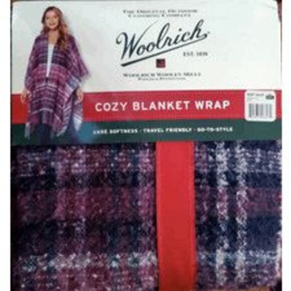 Woolrich Women's Ultra Soft & Cozy Brushed Woven Blanket Wrap Becca OSFM NEW - Picture 4 of 5